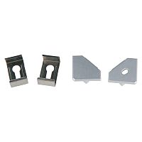 UL-00000624 Набор аксессуаров UFE-N04 SILVER A POLYBAG для алюм. профиля крепеж. скобы 4шт сталь заглушки 4шт пластик серебр. Uniel 