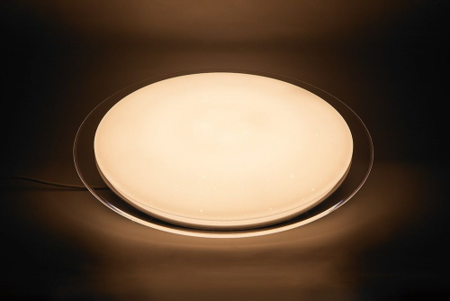 Светодиодный управляемый светильник накладной Feron AL5000 STARLIGHT тарелка 100W 3000К-6500K белый с кантом 29786 в г. Санкт-Петербург  фото 4