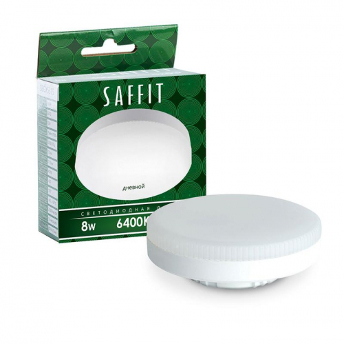55187 Лампа светодиодная SB08 8Вт 6400К GX53 230В SAFFIT 