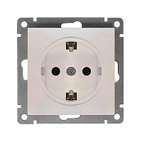 A0028-OBr Розетка 1-м СП Афина 16А IP20 с заземл. механизм жемчуж. Universal 