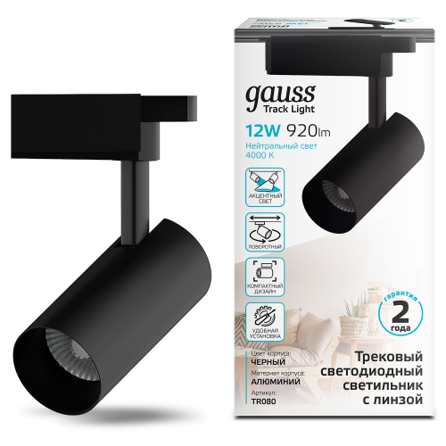 Трековый светодиодный светильник Gauss Track Light Led TR080 в г. Санкт-Петербург 