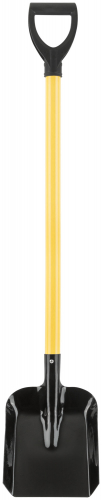 Лопата совковая с желтым металлизированным черенком и V-pучкой  220х270х1060 мм в г. Санкт-Петербург 