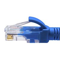 10-0146 Патч-корд UTP 5e 4х2 26AWG (7х0.16мм) Cu LSZH 0.5м син. SUPRLAN 