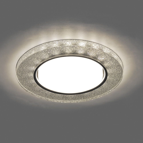 Светильник встраиваемый с белой LED подсветкой Feron CD4041 потолочный GX53 без лампы, серебро,  хром 40518 в г. Санкт-Петербург  фото 2