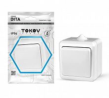 Выключатель 1-кл. ОП Dita IP54 10А 250В бел. TOKOV ELECTRIC TKL-DT-V1-C01-IP54 в г. Санкт-Петербург 