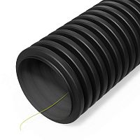 PR15.0323 Труба гофрированная двустенная ПНД гибкая d32мм SN 34 тип 450 стойкая к УФ черн. (уп.50м) Промрукав 