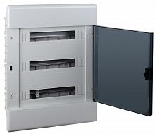68154СП Щиток Тусо скрытая проводка на 54 модуля с дверцей 645х464х116мм (серый с прозр. дверцей) Ruvinil 