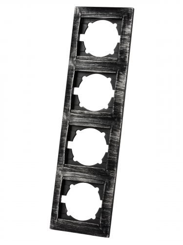 Рамка 4-х постовая вертикальная старинное серебро "Лама" TDM в г. Санкт-Петербург  фото 2