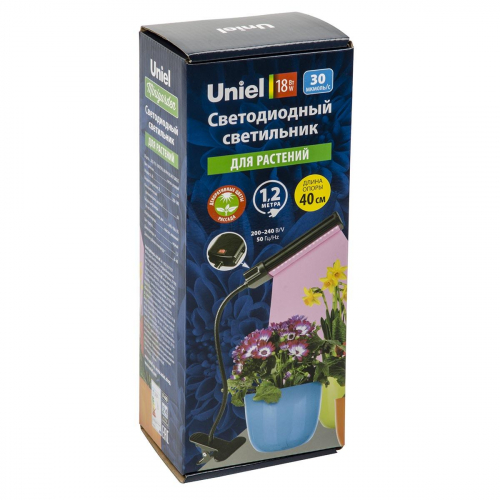 Светодиодный светильник для растений Uniel Minigarden ULT-P31-18W/SPLE/40 IP40 Black Single UL-00009251 в г. Санкт-Петербург  фото 2