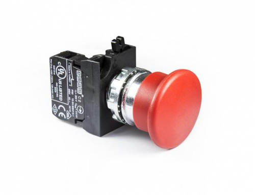 CM200MK Кнопка "Грибок" без фиксации красн. EMAS 