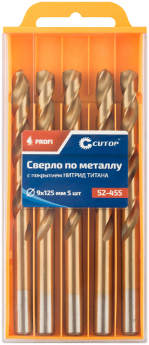 Сверло по металлу Cutop Profi с титановым покрытием, 9х125 мм (5 шт) в г. Санкт-Петербург  фото 3