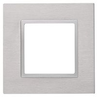 Б0034541 Рамка 1-м 14-5201-03 металл Elegance алюм.+алюм. ЭРА 