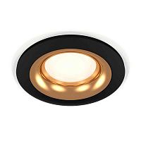 Комплект встраиваемого светильника Ambrella light Techno Spot XC7622005 SBK/PYG черный песок/золото желтое полированное (C7622, N7014) в г. Санкт-Петербург 
