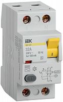 Выключатель дифференциального тока (УЗО) 2п 32А 100мА тип ACS ВД1-63S IEK MDV12-2-032-100 в г. Санкт-Петербург 