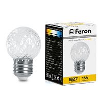 Лампа-строб Feron LB-377 Шарик прозрачный E27 1W 2700K 38208 в г. Санкт-Петербург 