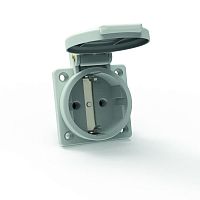 71100 Розетка встраиваемая Schuko 16А 3п 250В IP54 сер. Quick Connect Bals 