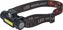 90857 Фонарь светодиодный налобный 90 857 OPT-H01-ACCU 1CREE LED 5Вт+1COB 3Вт 2реж. Li-Ion ОНЛАЙТ 