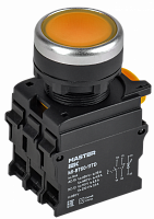 MI-BT60-11TD-3-11-K05 Кнопка d22мм 1НО+1НЗ MASTER с подсветкой и фиксацией желт. IEK 