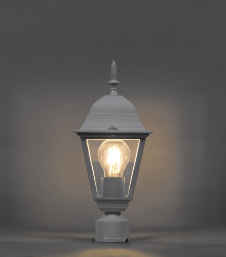 Светильник садово-парковый Feron 4203 четырехгранный на столб 100W E27 230V, белый 11027 в г. Санкт-Петербург  фото 2