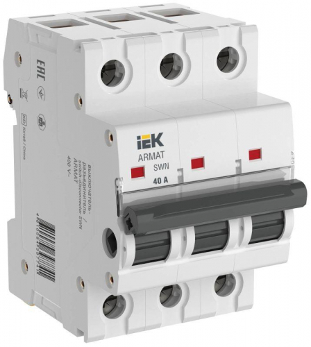 Выключатель-разъединитель SWN 3п 40А ARMAT IEK AR-SWN-3-040 в г. Санкт-Петербург 