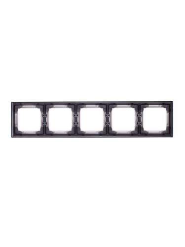 2CHH015050A6062 Рамка Levit 5п бел./дым. черн. ABB  фото 2