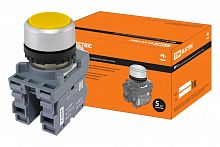 SQ0747-0009 Кнопка с фиксацией MP2-20Y в сборе d22мм 1з+1р желтая TDM