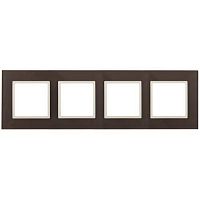 Б0034539 Рамка 4-м 14-5104-31 стекло Elegance мокко+сл. кость ЭРА 