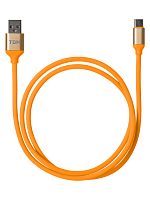 Дата-кабель, ДК 14, USB - USB Type-C, 1 м, силиконовая оплетка, оранжевый, TDM в г. Санкт-Петербург 