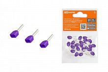 SQ0568-0055 Наконечник штыревой втулочный изолированный (двойной) НШвИ (2) 2.5х10 (20шт) TDM