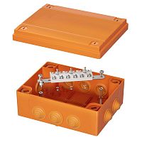 FSK41610 Коробка ответвительная FS 240х190х90мм IP56 6п 450В 32А 10кв.мм с кабельными вводами и клеммниками нерж. контакт пластик. DKC 