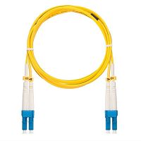 NMF-PC2S2C2-LCU-LCU-001 Шнур волоконно-оптический соединительный одномодовый 9/125мкм стандарта OS2 LC/UPC-LC/UPC двойн. LSZH нг(В)-HFLTx 2мм желт. 1м NIKOMAX 
