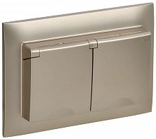 SK-R26-16-44-K37-F Розетка 2-м SKANDY 16А IP44 с крышкой в сборе SK-R12Sh шампань IEK 