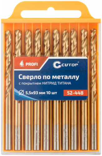 Сверло по металлу Cutop Profi с титановым покрытием, 5.5х93 мм (10 шт) в г. Санкт-Петербург  фото 3