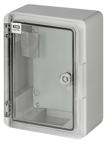 SQ0933-0221 Бокс пластиковый ЩМП-0-1, прозр. крышка, ABS, IP65, от -45 до +75 °С, навесной, (280x210x130) TDM