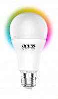 Лампа светодиодная диммируемая Gauss Smart Home E27 8,5W 2700-6500K RGBW матовая 1170112 в г. Санкт-Петербург 