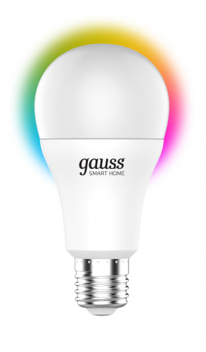 Лампа светодиодная диммируемая Gauss Smart Home E27 8,5W 2700-6500K RGBW матовая 1170112 в г. Санкт-Петербург 