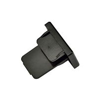 UL-00001278 Заглушка UFB-Q121 C21 BLACK 1 POLYBAG торцевая черн. Uniel 
