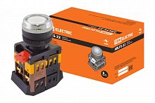 SQ0704-0012 Кнопка ABLFS-22 белый d22мм неон/230В 1з+1р TDM