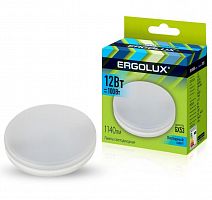 14237 Лампа светодиодная LED-GX53-12W-GX53-4K 12Вт GX53 4500К 180-240В Ergolux 