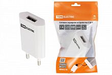 SQ1810-0001 Сетевое зарядное устройство, СЗУ 1, 1 А, 1 USB, белый, TDM