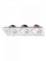 SQ0369-0415 Светильник встраиваемый карданный "Фокус-1" LED CSL-01-3x11-NW 33 Вт, 35°, 4000 К, 80 Ra, IP20, TDM