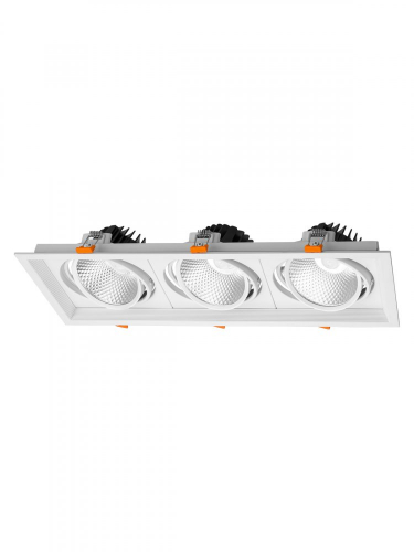 SQ0369-0415 Светильник встраиваемый карданный "Фокус-1" LED CSL-01-3x11-NW 33 Вт, 35°, 4000 К, 80 Ra, IP20, TDM