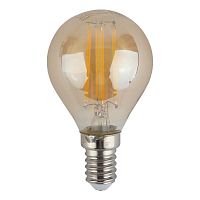 Лампа светодиодная филаментная ЭРА E14 7W 2700K золотая F-LED P45-7W-827-E14 gold Б0047016 в г. Санкт-Петербург 