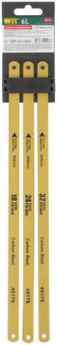 Полотна ножовочные по металлу односторонние 300 мм, набор 6 шт. на подвесе ( 18ТPI+24ТPI+32ТPI ) в г. Санкт-Петербург  фото 3