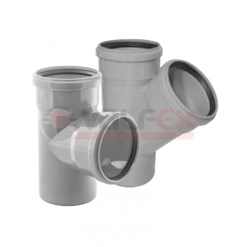 22075050 Тройник 45град. 75-50 вн. канализ. (70) VALFEX 
