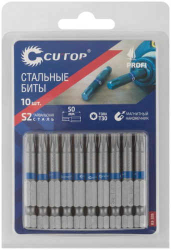 83-335 Бита ПРОФИ ТОРКС/Profi TORX T30 50мм сталь (уп.10шт) Cutop  фото 3