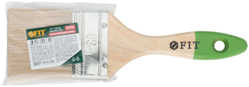 Кисть флейцевая "Микс", смешанная натуральная и искусственная щетина, деревянная ручка 2.5" (63 мм) в г. Санкт-Петербург  фото 3