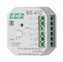 EA01.005.010 Реле импульсное BIS-410 (с встроенным таймером для установки в монтажн. коробку d60мм 100–265B 16А 1NO IP20) F&F 