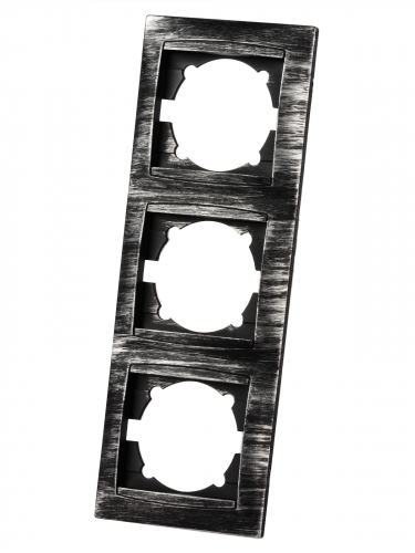 Рамка 3-х постовая вертикальная старинное серебро "Лама" TDM в г. Санкт-Петербург  фото 2