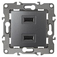 Б0027497 Устройство зарядное USB 12-4110-12 5В-2100мА графит ЭРА 